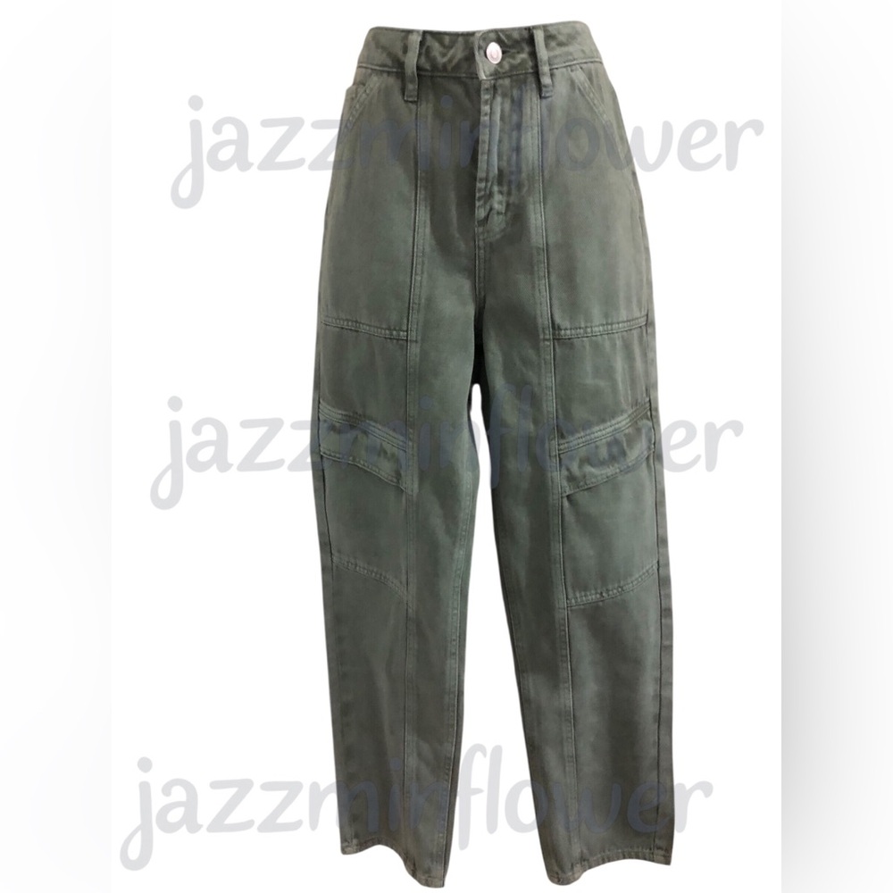 Altar’d State green utility style denim jeans pants size 26 brand new